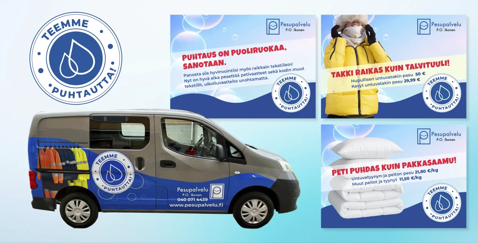 Autoteippaus ja julistetulostukset mainostoimisto HMM Hamina