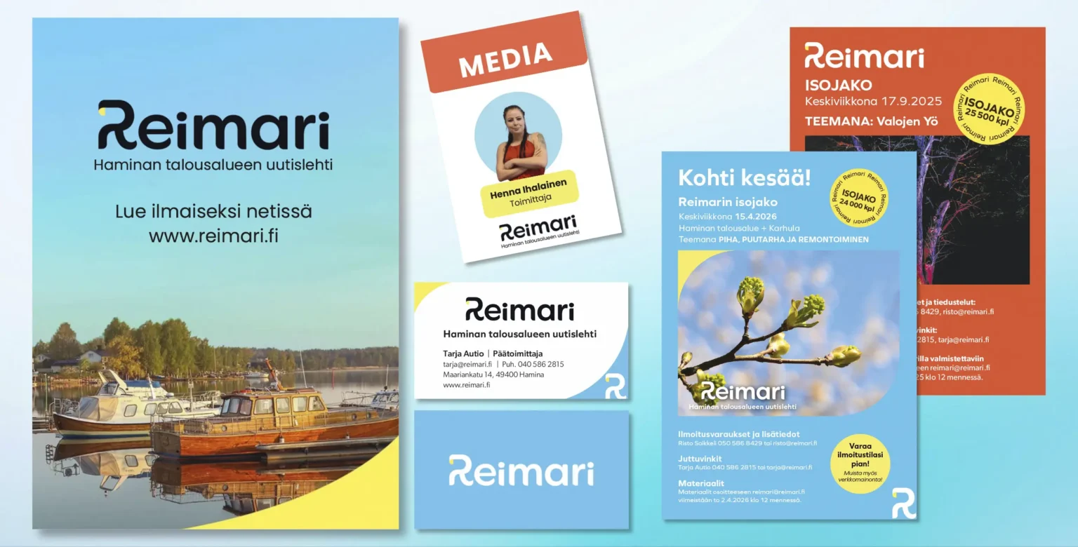 Lehtien sekä ilmoitusaineistojen suunnittelu ja taitto mainostoimisto Hammi